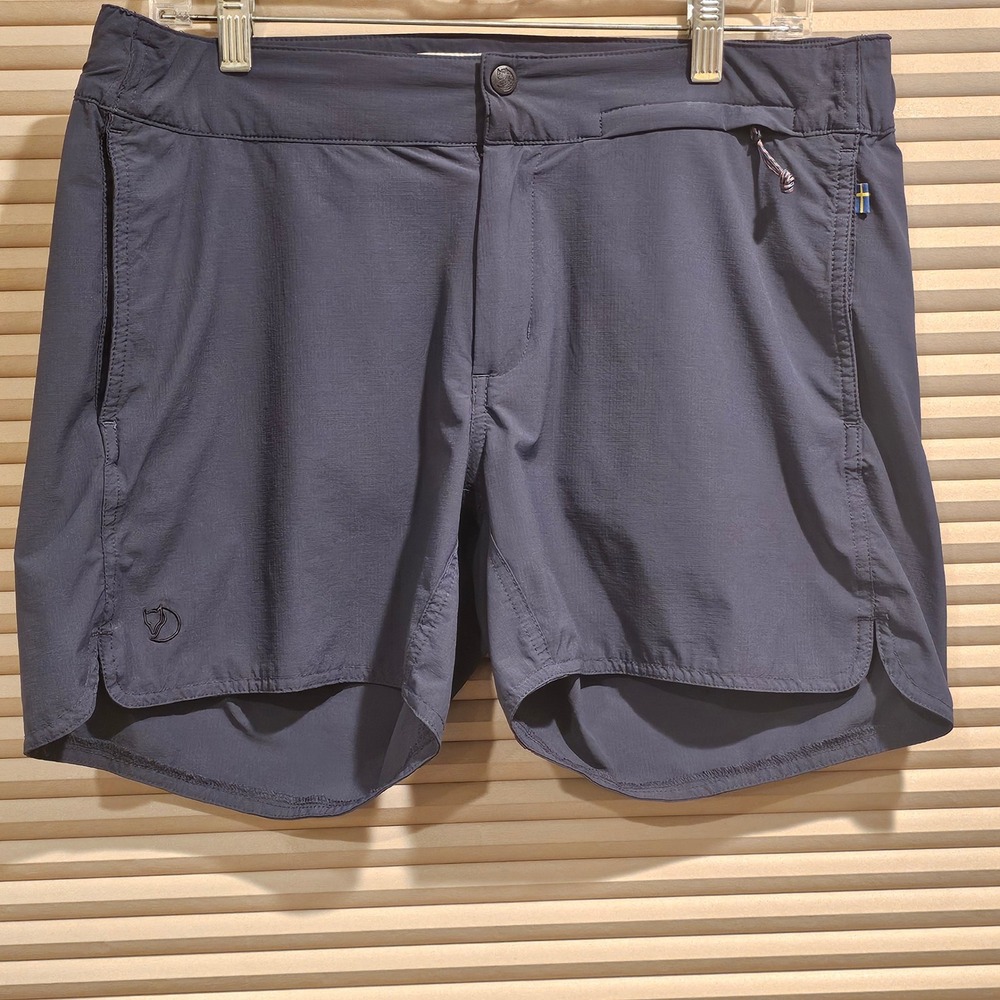 Fjallraven High Coast Trail Shorts Womens 42 US 32-33 Navy Blue Ripstop Hiking